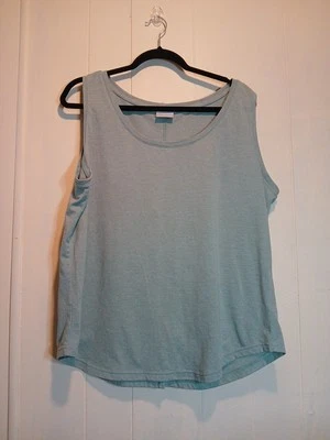 Camiseta sin mangas Columbia verde talla XXL espalda baja dividida yoga correr atletismo primavera Foto 1 de 4