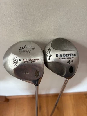 Callaway Big Bertha War Bird Driver + Big Bertha Steelhead 4+ Wood Golf Clubs RH - Image 1 of 4