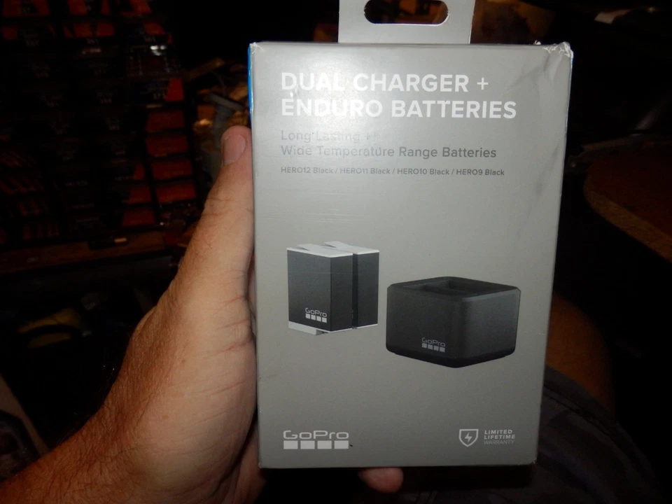 Cargador de batería doble GoPro + 2 baterías de enduro HERO 12-9 negro de larga duración *NUEVO* Foto 1 de 1