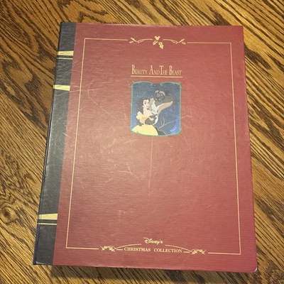 La Bella y la Bestia Disney Libro de Cuentos Conjunto de Adornos Colección de Navidad Retirada Foto 1 de 4