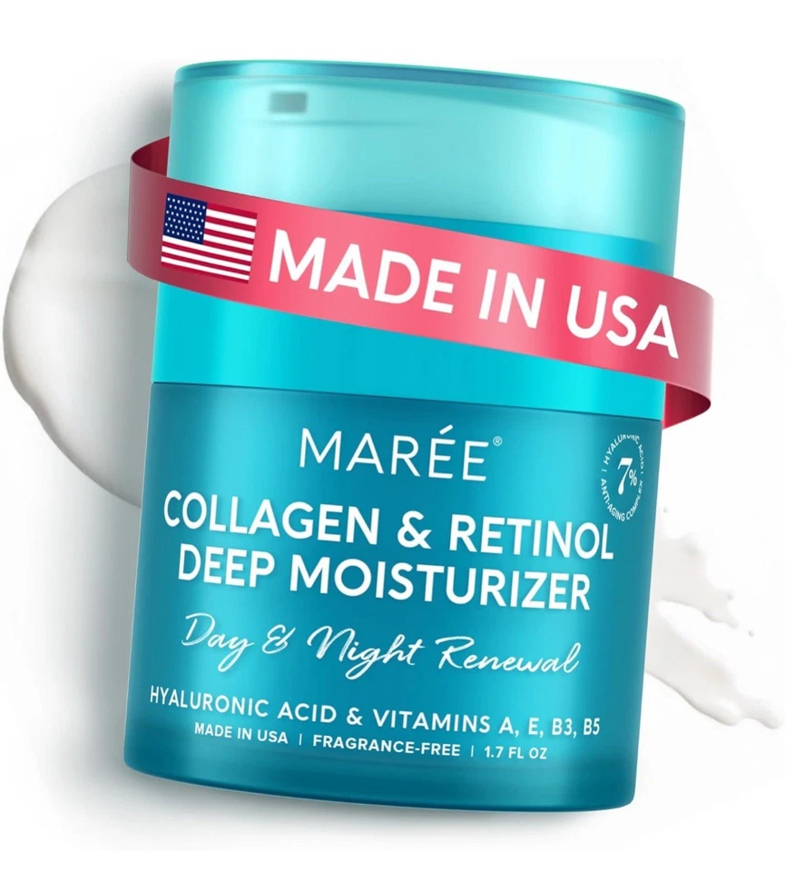 Retinol Face Moisturizer Cream with Collagen - Anti-Aging Hydrating Cream