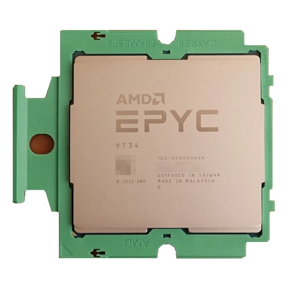 AMD EPYC 9734 3.0GHz 112C/224T DDR5 SP5 256MB 340W CPU support gigabyte mz73-lm0 - Image 1 of 1
