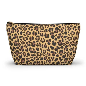 Leopard Print Makeup Bag, Cheetah Animal Cosmetics Accessory Pouch Travel Case - Afbeelding 1 van 5