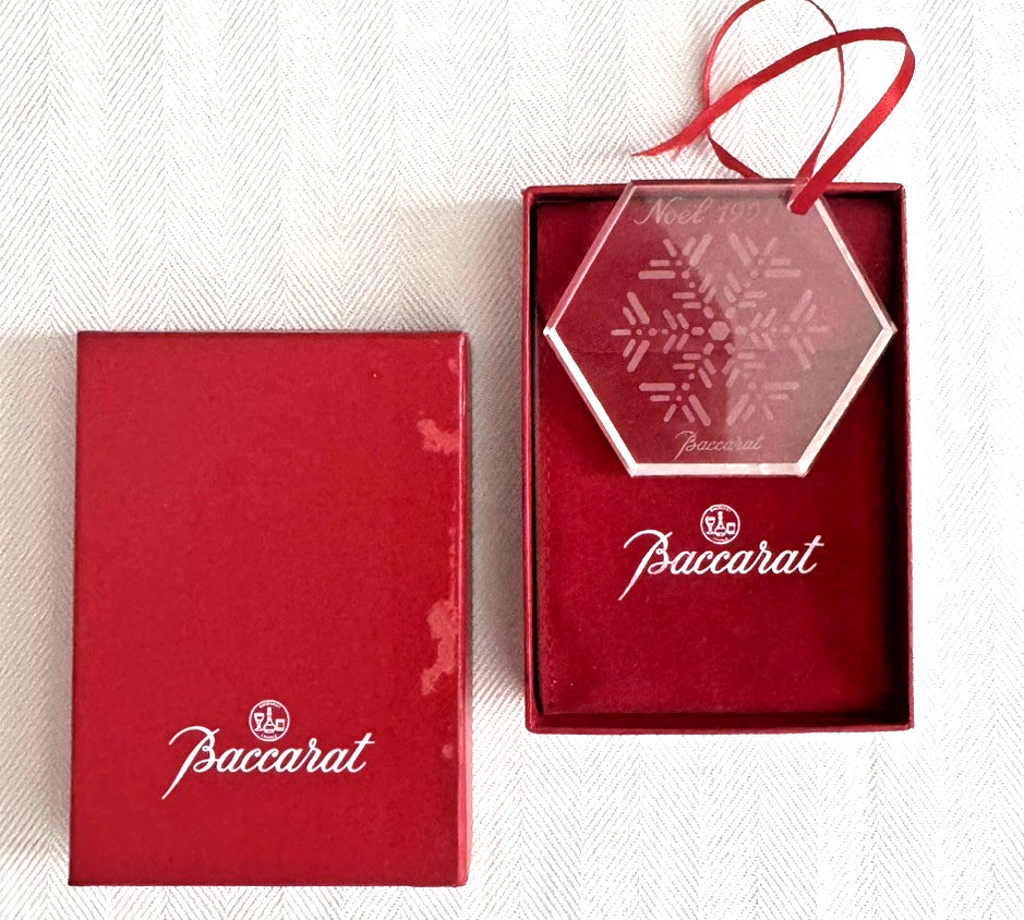 Baccarat Noel 1991  スノーフレーク　クリスマスオーナメント Baccarat Noel 1991 スノーフレーククリスマスオーナメント