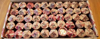 (50 rolls) 1917-1982 Lincoln Memorial & Wheats all copper read full description  - Image 1 of 3