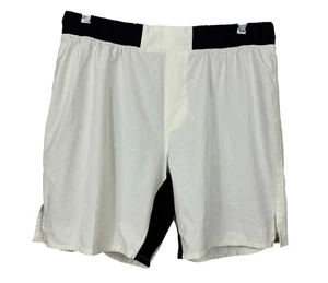 TEN THOUSAND Fight Lined Shorts Ivory Mens Medium Athletic Gym Training EUC - Picture 1 of 5
