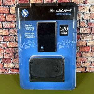 new sealed HP SimpleSave 320 GB Portable Hard Drive With Case SD320A - Picture 1 of 7