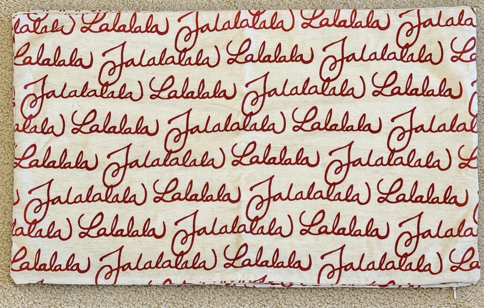 Set Of 2 POTTERY BARN Fa La La Lumbar Pillow Cover Christmas Holiday 16x26 EUC - Image 1 of 1