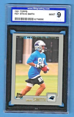 2001 Topps Steve Smith Panthers #321 novato ISA 9 #52758300 Foto 1 de 2
