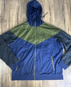 Nike Maglione Uomo Full Zip XL Giacca a Vento con Cappuccio Multicolore - Foto 1 di 14