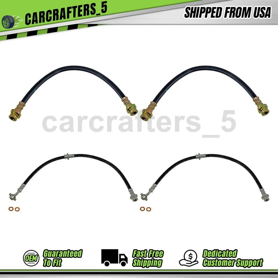 4 mangueras hidráulicas de freno delantero trasero para Mercury Villager 1999 3,3 L Foto 1 de 4