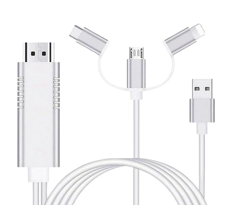 Cavo HDTV Adattatore Video Mirroring HD Streamer 1080P Type-C Light USB HDMI - Immagine 1 di 4