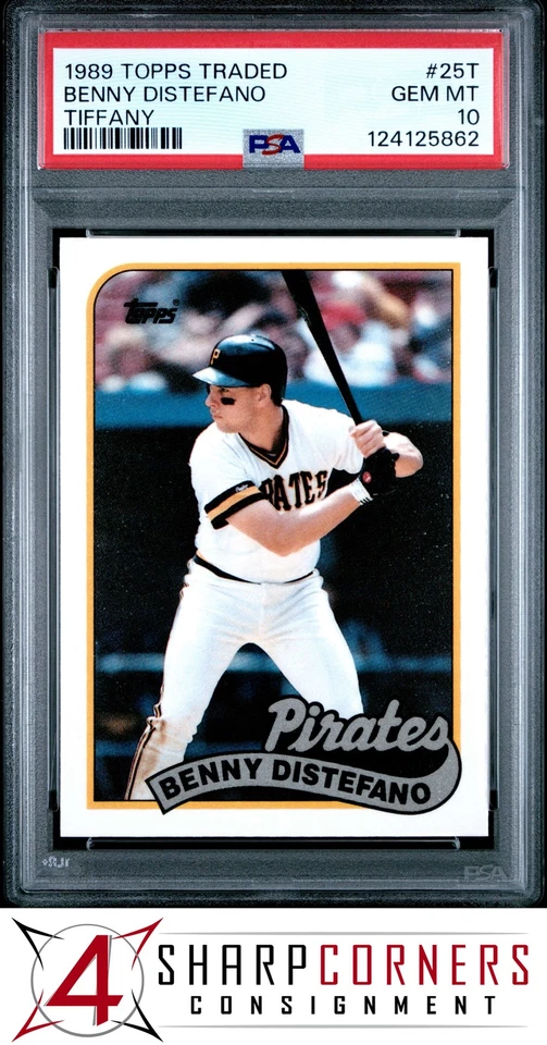 1989 TOPPS TRADED TIFFANY #25T BENNY DISTEFANO PIRATES POP 1 PSA 10 - Image 1 of 3