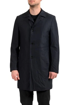Abrigo Hugo Boss Para Hombre "T-Leeroy2" Azul Lana Aislado Abotonado US S IT 48 Foto 1 de 4