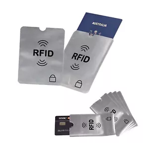 7X RFID Blocking Sleeve Secure Passport Credit Card ID Protector Anti Scan Safe - Picture 1 of 6