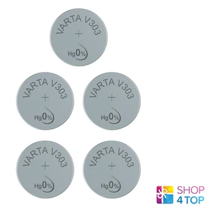 5 Varta 303 SR44SW Batteries Silver 1.55V Coin Button Cell Battery EXP 2025 New - Picture 1 of 2