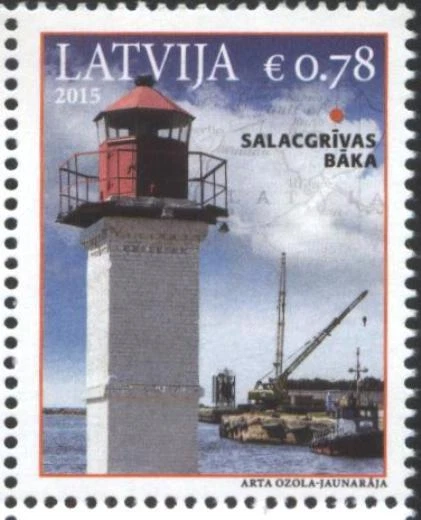 2015 Latvia Mint stamp Lighthouse   avdpz - Image 1 of 1