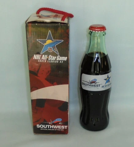 NHL Hockey All Star Game South Florida 2003 Coca Cola Bottle Southwest Airline Cover