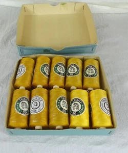 10 BOBINES DE FIL THIRIEZ EN BOITE CARTON - ANCIENNE MERCERIE FILS CABLES - Picture 1 of 11