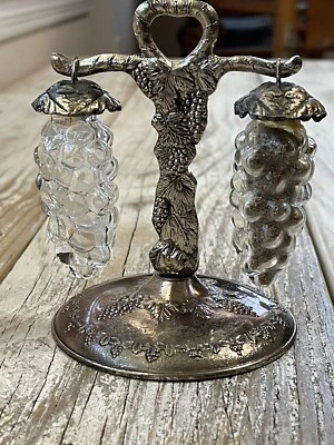 Salero y pimentero colgantes de vidrio de importación precio vintage excelente estado Foto 1 de 4