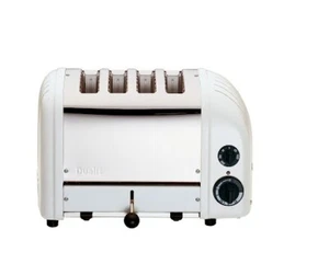 DUALIT TOASTER 4 SLICE NEWGEN CANVAS WHITE 47075 WITH 5 YEAR WTY HAND MADE IN UK - Picture 1 of 4