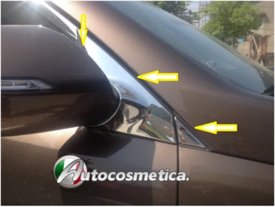 Cover adesive base specchi abs cromo cromate per Kia Sportage SL 2011-2015 - Immagine 1 di 2