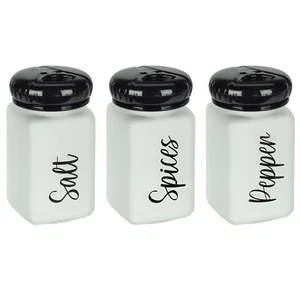 Salz- und Pfefferstreuer Töpfe Gewürzgläser Set Glasspender Aufbewahrung Cruet 3x - Bild 1 von 6