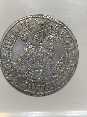 1624 PRUSSIA BRANDENBURG GEORG WIHELM 18 GROSCHEN 1/4 THALER - 30mm  6.27gr - Image 1 of 2