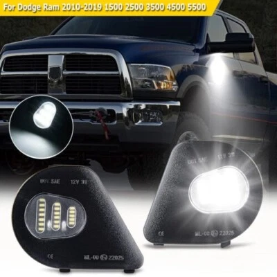 Luces LED de charco de espejo lateral para camioneta Dodge Ram 10-19 1500 2500 3500 4500 5500 Foto 1 de 4