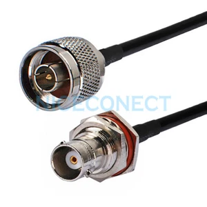 Cable coaxial coleta adaptador enchufe hembra a N macho BNC de 2 metros KSR195 para WiFi - Imagen 1 de 4