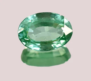 Piedra preciosa suelta impecable 12,85 quilates natural de Ceilán verde parte zafiro forma ovalada - Imagen 1 de 8