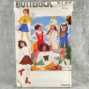 Butterick 6733 Cheer Majorette Skating Costume Dress Skirt Girls 12 14 Pattern - Picture 1 of 5