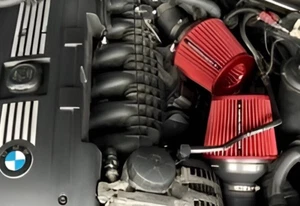 Dual Cone Intake Cold Air filters for BMW N54 335i 335xi E90 E92 E91 E93 RED - Picture 1 of 20
