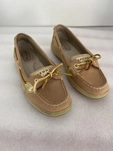 Sperry Damenschuhe 6M 9265836-5 Halbschuhe hellbraun mit Goldrand - Bild 1 von 10