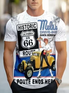 CAMISETA BLANCA DE DOS CARAS American Graffiti Mel's Diner (T7) para hombre.  Ver fotos - Imagen 1 de 2