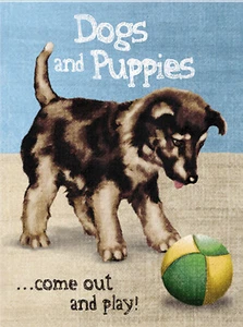 Nostalgic Art Dogs and Puppies Hunde und Welpen MAGNET * - Picture 1 of 2