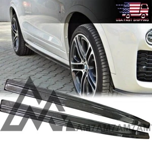 Max Style Carbon Fiber Side Skirts For 2014 2015 2016 2017 BMW F26 X4 M Sport - Picture 1 of 6
