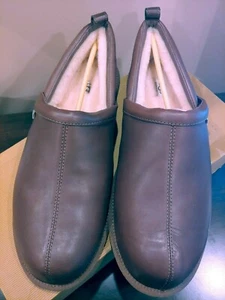 UGG Australia LEDER HERREN HAUSSCHUHE US-Größe 18 IN BRAUN - Bild 1 von 6