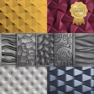 Moldes para paneles de yeso 3D molde yeso pared piedra arte decoración ABS forma plástica - Imagen 1 de 76