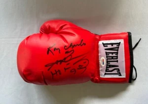 SUGAR RAY LEONARD SIGNED RAY CHARLES EVERLAST BOXING GLOVE PSA/DNA HOF - Picture 1 of 2