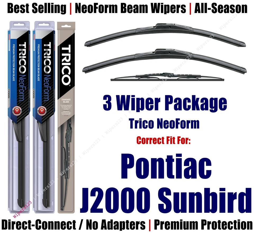 3pk Wipers Front &Rear NeoForm 1984-1985 Pontiac J2000 Sunbird 16160x2/30160 Foto 1 de 1