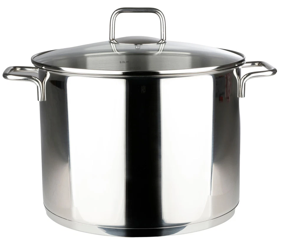 Olla de Acero Inoxidable 9,5L con Tapa Olla Universal Olla Sopa Incl. Inducción - Imagen 1 de 1