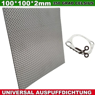 Flanschdichtung Auspuff Krümmer Dichtung zuschneidbar Auspuffdichtung 100x100mm - Bild 1 von 4