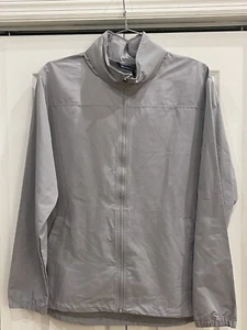 Men’s Cutter And Buck Windbreaker Jacket Gray Zip Activewear Casual w/bag Large - Picture 1 of 8