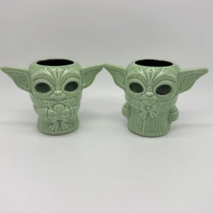 2 Geeki Tikis - STAR WARS - Mandalorian THE CHILD One with Soup -Small Tiki Mugs - Picture 1 of 10