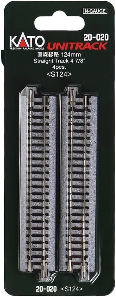 Kato 20-020 124mm (4 7/8') Straight Track S124 7078003