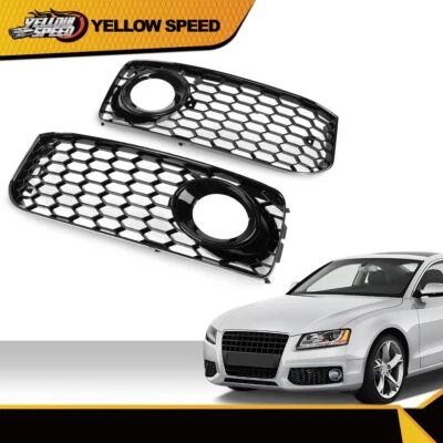 Ajuste para AUDI A5 S-Line S5 2008-2012 PINE DE ABEJA parachoques luz antiniebla lámpara parrilla cubierta Foto 1 de 4