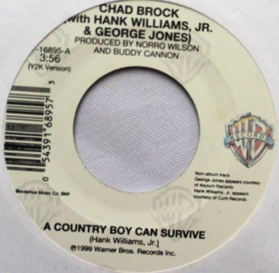 CHAD BROCK A COUNTRY BOY CAN SURVIVE / GOING THE DISTANCE 45 7" RECORD EX WB Foto 1 de 4