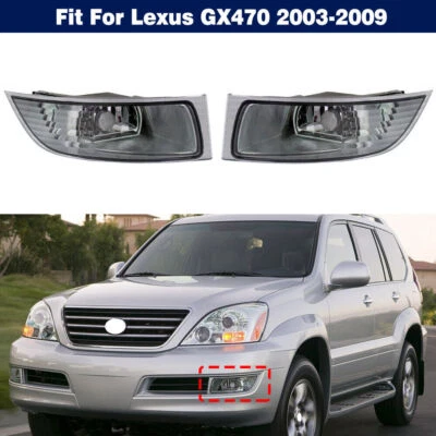 Par de luces antiniebla de parachoques delanteras kit de lentes transparentes para Lexus GX470 2003-09 Foto 1 de 4