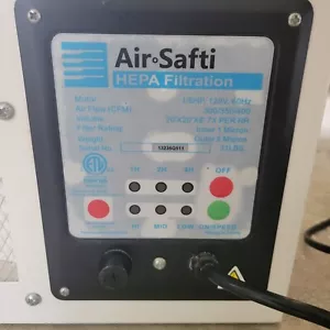 Limpiador de aire de alto rendimiento Air Safti HEPA filtración AS1200 sin control remoto - Imagen 1 de 8
